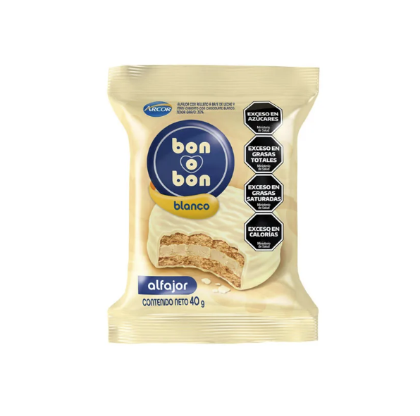 ALFAJOR BON O BON BLANCO SIMPLE ARCOR