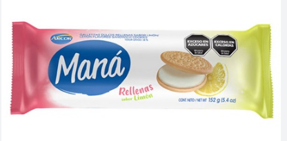 GALLETAS MANA RELLENAS LIMON 152GR